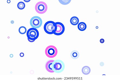 Light Pink, Green vector texture with disks. Abstract illustration with colored bubbles in nature style. Pattern for textures of wallpapers.