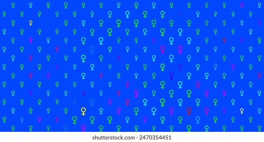 Light Pink, Green vector texture with women rights symbols. Simple design in abstract style with women rights activism. Design for International Women Day.