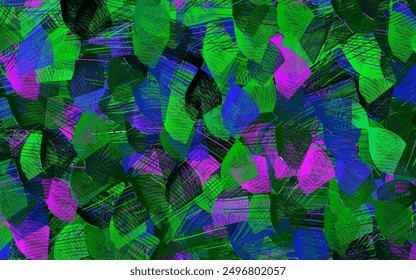 Light Pink, Green vector texture with bent lines. A completely new colorful illustration in simple style. Pattern for your design.