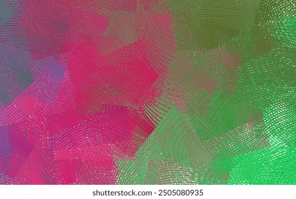 Light Pink, Green vector texture with wry lines. Brand new colorful illustration in curved style. Best design for your business.