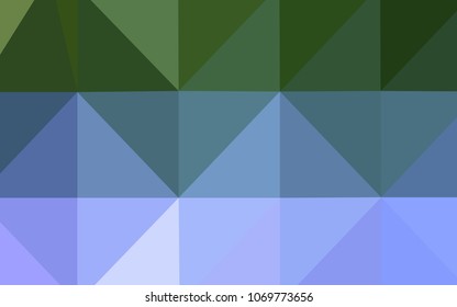 Light Pink, Green vector triangle mosaic cover. Geometric illustration in Origami style with gradient.  That pattern can be used as a part of a brand book.