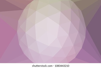 Light Pink, Green vector triangle mosaic cover with a diamond. Shining colorful illustration with triangles. A completely new design for your leaflet.
