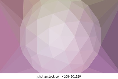 Light Pink, Green vector triangle mosaic texture with a diamond. Illustration in halftone style with triangles. Completely new template for your banner.