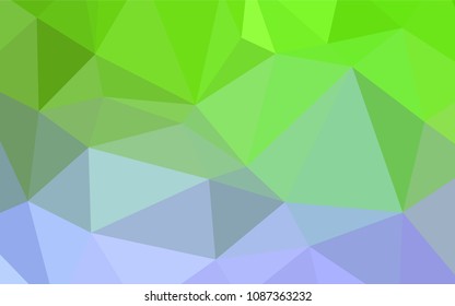 Light Pink, Green vector triangle mosaic template. Triangular geometric sample with gradient.  Brand-new design for your business.