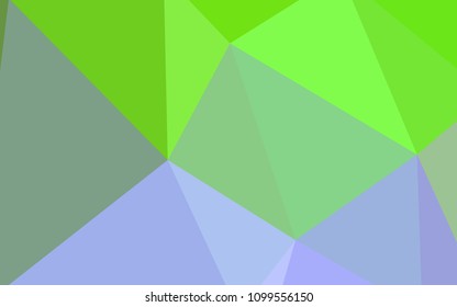 Light Pink, Green vector triangle mosaic cover. Creative geometric illustration in Origami style with gradient. New template for your brand book.
