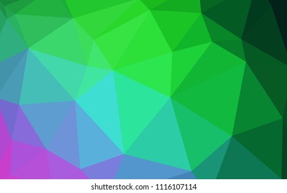 Light Pink, Green vector triangle mosaic template. A sample with polygonal shapes. Pattern for a brand book's backdrop.