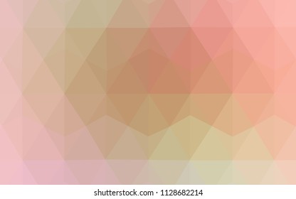Light Pink, Green vector triangle mosaic template. Shining polygonal illustration, which consist of triangles. Completely new template for your banner.