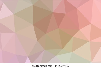 Light Pink, Green vector triangle mosaic texture. Polygonal abstract illustration with gradient. Brand new design for your business.