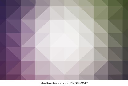 Light Pink, Green vector triangle mosaic cover. Elegant bright polygonal illustration with gradient. Brand new design for your business.