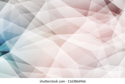 Light Pink, Green vector triangle mosaic cover. Colorful illustration in polygonal style with gradient. Best triangular design for your business.