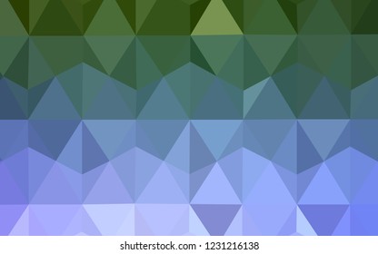 Light Pink, Green vector triangle mosaic template. Colorful illustration in polygonal style with gradient. Triangular pattern for your design.