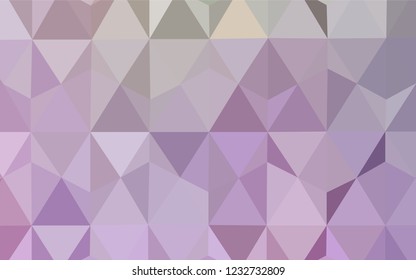 Light Pink, Green vector triangle mosaic cover. Glitter abstract illustration with an elegant triangles. Pattern for a brand book's backdrop.