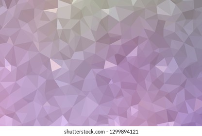 Light Pink, Green vector triangle mosaic texture. Shining polygonal illustration, which consist of triangles. Completely new template for your banner.