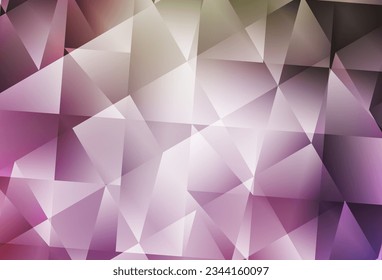 Light Pink, Green vector triangle mosaic background. Creative geometric illustration in Origami style with gradient. Polygonal design for your web site.
