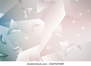 Light Pink, Green vector triangle mosaic texture. Colorful illustration in polygonal style with gradient. Pattern for a brand book's backdrop.