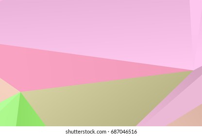 Light Pink, Green vector triangle mosaic background. Shining colored illustration in a brand-new style. The textured pattern can be used for background.