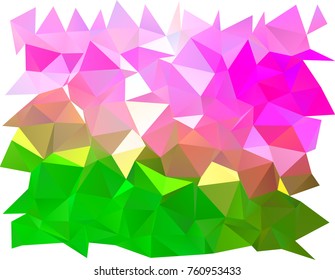 Light Pink, Green vector triangle mosaic background. Glitter abstract illustration with an elegant design. A completely new template for your business design.
