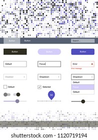 Light Pink, Green vector ui ux kit with circles. Web ui kit with abstract gradient circles in its header. This sample is for your landing page.