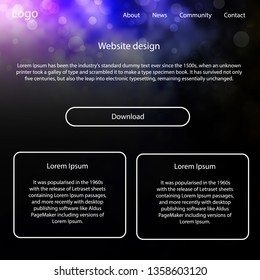 Light Pink, Green vector wireframe kit with galaxy stars. Decorative ui kit design in abstract style with colorful sky. This sample is for your landing page.