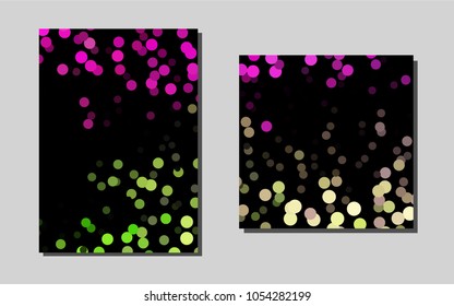 Light Pink, Greenvector layout for Leaflets. Abstract booklet on colored background with gradient. Pattern can be used as a template for calendars.