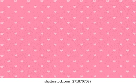 Padrão de coração rosa claro sobre um fundo rosa manchado. Valentines Day amor e romance conceito para cartão ou banner.