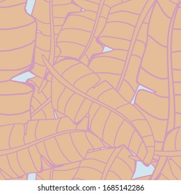 Light Pink Leaves Vector Pattern 