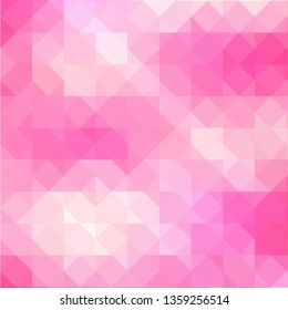 Light Pink Low poly crystal background. Polygon design pattern. Low poly vector illustration, low polygon background. 