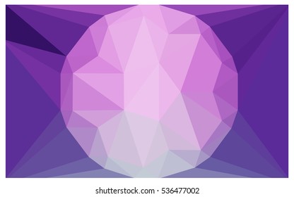 Light Pink Low poly crystal background. Polygon design pattern. Low poly vector illustration, low polygon background.