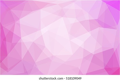Light pink low poly template. Modern geometrical abstract illustration with gradient. The elegant pattern can be used as part of a brand book.