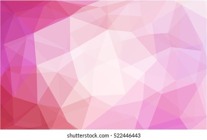 Light pink low poly template. Colorful abstract illustration with gradient. The best triangular design for your business.