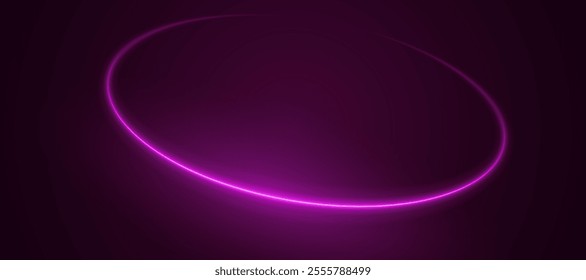 Light Pink Luminous Circle. Elegant Frame for Stylish Visuals