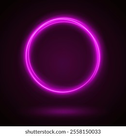 Light Pink Luminous Circle. Elegant Frame for Stylish Visuals