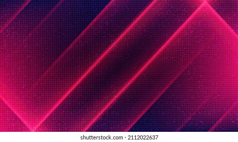 Light Pink Neon Technology Background,Digital and Connection Concept design,Vector illustration.