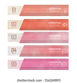 Light pink number banner