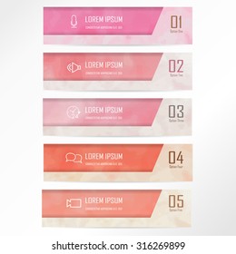 Light pink number banner