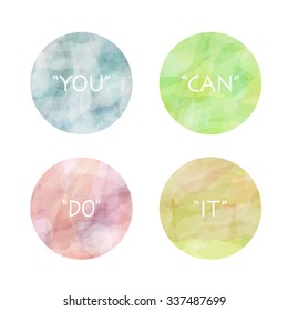 Light pink orange blue green love pastel vintage banner.You can do it quote