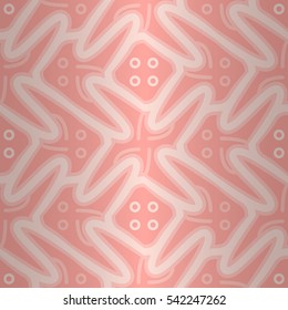 Light pink ornamental seamless pattern in curved style. Vector background. Contemporary design.