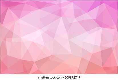 Light pink polygon abstract template. Creative geometric illustration in Origami style with gradient. The completely new template can be used for your brand book.