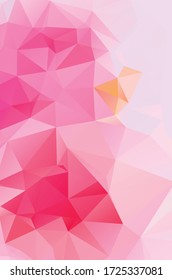 Patrón de diseño poligonal rosa claro