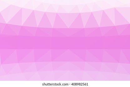 Light pink polygonal illustration, which consist of triangles. Triangular design for your business. Geometric background in Origami style with gradient.
