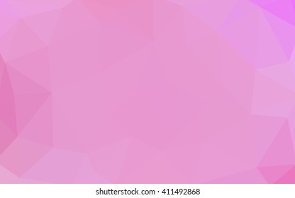 Light pink polygonal illustration, which consist of triangles. Triangular design for your business. Geometric background in Origami style with gradient.