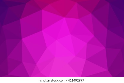 Light pink polygonal illustration, which consist of triangles. Triangular design for your business. Geometric background in Origami style with gradient.