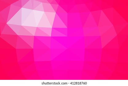 Light pink polygonal illustration, which consist of triangles. Triangular design for your business. Geometric background in Origami style with gradient.
