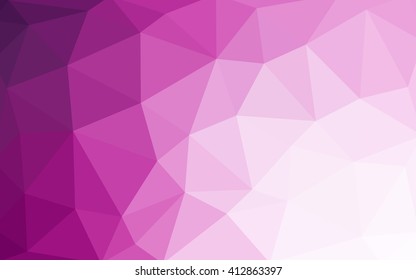 Light pink polygonal illustration, which consist of triangles. Triangular design for your business. Geometric background in Origami style with gradient.