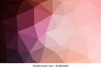 Light pink polygonal illustration, which consist of triangles. Triangular design for your business. Geometric background in Origami style with gradient.