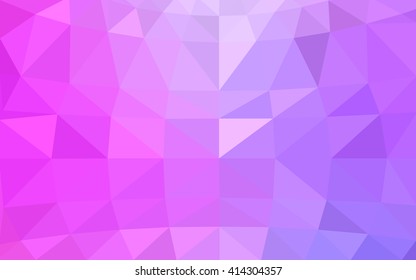Light pink polygonal illustration, which consist of triangles. Triangular design for your business. Geometric background in Origami style with gradient.