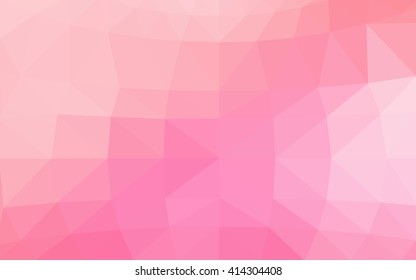Light pink polygonal illustration, which consist of triangles. Triangular design for your business. Geometric background in Origami style with gradient.