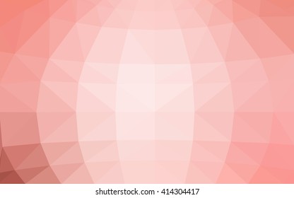 Light pink polygonal illustration, which consist of triangles. Triangular design for your business. Geometric background in Origami style with gradient.