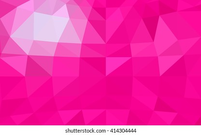 Light pink polygonal illustration, which consist of triangles. Triangular design for your business. Geometric background in Origami style with gradient.