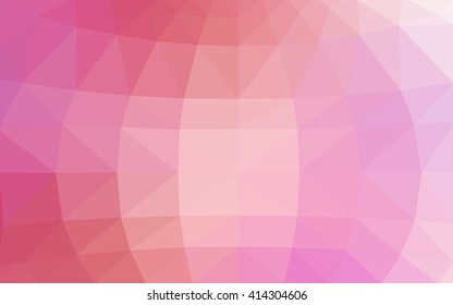 Light pink polygonal illustration, which consist of triangles. Triangular design for your business. Geometric background in Origami style with gradient.